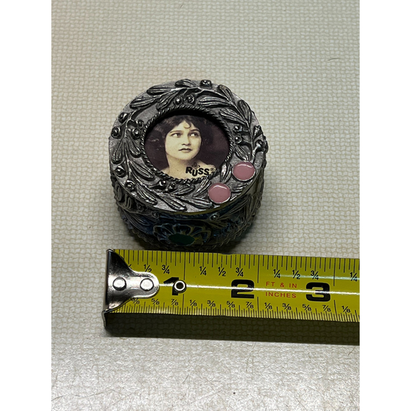 Russ Berrie and Company Unique Decorative Metal Keepsake Trinket Box with Lid - Picture 11 of 11